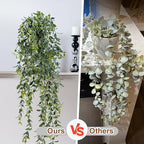 Artificial Hanging Plant 2 Pcs Faux Plant Ivy Vine Faux Eucalyptus Vines Fake - Image 3