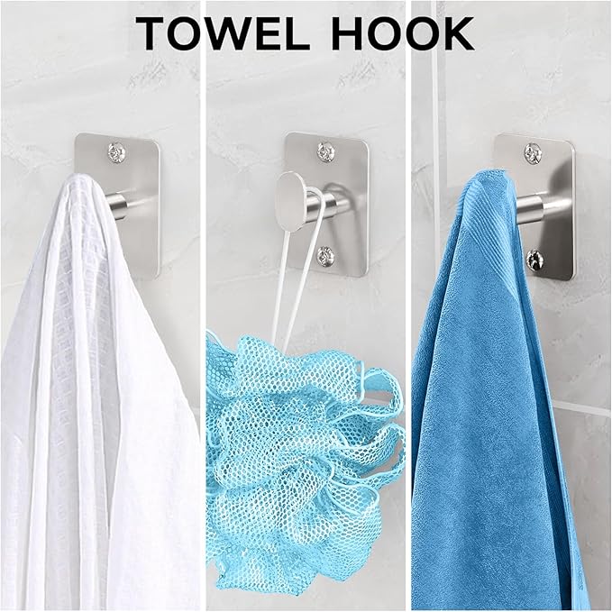 KLJKPA Brushed Nickel Bathroom Accessories Set, 4 Pieces Bathroom Hardware Set - Image 5