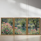 Framed Monet Wall Art Set of 3, Impressionist Botanical Floral Canvas Wall Decor - Image 6