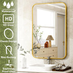 Easly 20 x 28 Inch Bathroom Mirror, Rounded Rectangular Vanity Mirror - Image 6