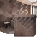 WOWSTAR 12-Pack 3D Wall Panels 19.7" x 19.7", Antique Copper Slat Wall Panels by WOWSTAR