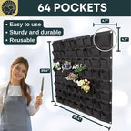 SunVara Vertical Wall Planter 64 Pockets Living Wall Garden - Image 2