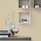 TANONE Khaki Contact Paper Peel and Stick Wallpaper, Grasscloth Beige Wallpaper - Image 5