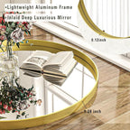 30 inch Round Bathroom Mirror, Living Room, Hanging or Leaning - Image 4
