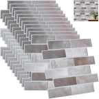 12PCS 3D Wall Panels Peel and Stick Foam Faux Brick Wall Panels, Self-Adhesive by GLASSWINDS