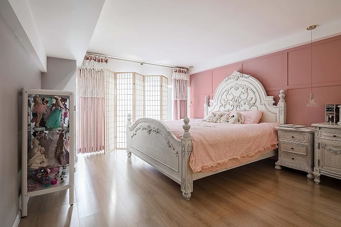 Dimoon 110''x17.7'' Pink Peel and Stick Wallpaper Contact Paper Modern Self - Image 6