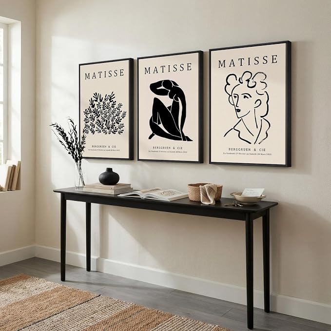 Framed Matisse Canvas Wall Art for Living Room, Modern Aesthetic Pictures for - Image 4