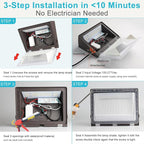 Lightdot 1Pack 200W LED Wall Pack Lights, 100-277v Dusk to Dawn - Image 8
