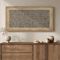 Large Framed Abstract Wall Art for Living Room, Neutral Wabi Sabi Black Brown by MXART