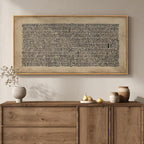 Large Framed Abstract Wall Art for Living Room, Neutral Wabi Sabi Black Brown by MXART