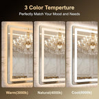 LED Bathroom Mirror, Smart Anti-Fog, Stepless Dimmable - Image 5