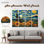 FurnoFlexArt Acoustic Panels Tiles Decorative Room Sound Proof Foam Absorbing - Image 2