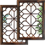 Wocred Set of 2 Rectangular Wall Mirror, Gorgeous Rustic Farmhouse Accent Mirror by Wocred