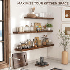 Floating Shelves for Wall 24 inch Long, Engineered Wood Wall Shelves - Image 5