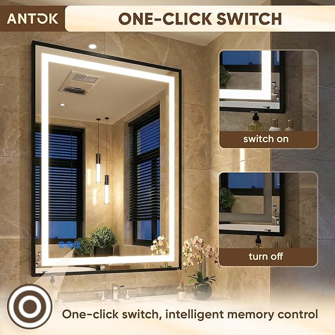 Antok 24X32 LED Bathroom Mirror - Image 5