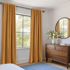 100% Blackout Shield Linen Blackout Curtains - Image 5