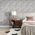 Commomy 3D Peel and Stick Brick Tiles- 10 pcs 11.8" x 11.8" Small Size PVC - Image 3
