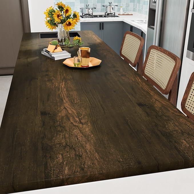 WESTICK Brown Wood Contact Paper Peel and Stick Wallpaper Vintage Wood Grain - Image 6