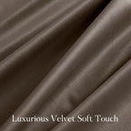 NICETOWN Taupe Velvet Curtains 108 inches Long - Image 5