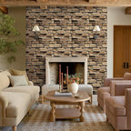 COMSTICKC Peel and Stick Faux Stone Wall Sticker Wall Panels, Not Real Stone - Image 2