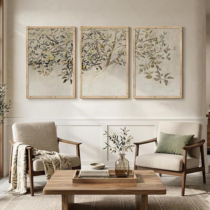 Large Vintage Framed Botanical Wall Art - Image 6
