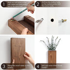 Wood Wall Planter Set of 2, Wood Wall Pocket - Image 4