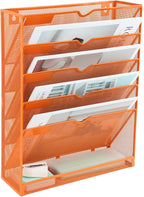 EASEPRES 6 Tier Mesh Hanging Wall File Organizer, Desk Vertical Mail Paper - Image 8