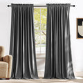 NICETOWN Grey Luxury Velvet Curtain Panels, Home Decoration Window Treatment by NICETOWN