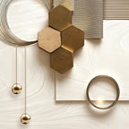 Extra Large Modern Luxury Gold Framed Wall Art - Image 7