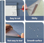 Blue Wallpaper Grasscloth Peel and Stick Wallpaper 17.7inch x 196.8inch - Image 5