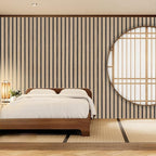 Peel and Stick Wallpaper Textured Brown Wood Slat 35.4x200 Inch Self-Adhesive - Image 5