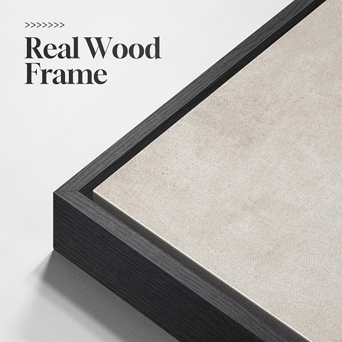 Large Framed Neutral Abstract Wall Art Set of 2, Minimalist Block Lines Pictures - Image 5
