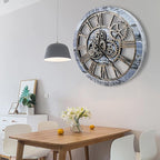 The B-Style Large Wall Clock 24 inch Moving Gear Wall Clock Oversized Vintage - Image 6