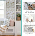 Commomy 3D Peel and Stick Brick Tiles- 10 pcs 11.8" x 11.8" Small Size PVC - Image 6
