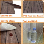 YLL YLL PVC Slat Wall Panel Peel and Stick 118"x 15.7" Faux Smoked Wood Grain - Image 6