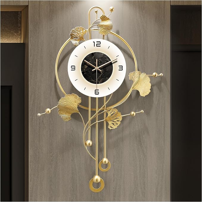 Wall Clock, Large Gold Wall Clock by ElevateYourWalls
