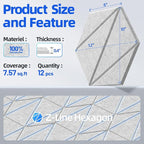 12 Pack Acoustic Panels with Self-Adhesive 12"X10"X0.4" Sound Proof Foam Panels - Image 6