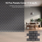 WoveN SounD Brick Acoustic Wall Panels, 16 Pack 16x12 Inch, PVC Wood Grain - Image 2