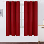 LEMOMO Red Thermal Blackout Curtains/42 x 72 Inch/Set of 2 Panels Room by Lemomo