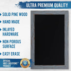 HBCY Creations Rustic Grey Magnetic Wall Chalkboard, Small Size 11" x 17" - Image 4