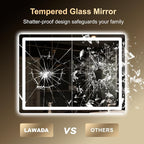 LED Bathroom Mirror, Smart Anti-Fog, Stepless Dimmable - Image 7