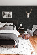 NuWallpaper Black Grassweave Peel and Stick Wallpaper, Textured Removable - Image 2