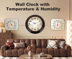 Vintage Wall Clock 16 Inch Quartz Silent Non-Ticking Analog Clock - Image 2