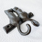 Rustic Cat-Shaped Decorative Wall Hook Rack Hangers - Image 3