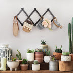 SCUNDA Wall Rack with 10 Hooks, Wooden Wall Expandable Coat Rack - Image 5