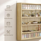HOMCOM 5-Tier Display Cabinet, Glass Door Cabinet - Image 6