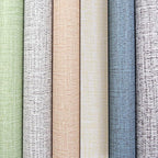 Yancorp 24"x120" Textured Fabric Cream Faux Grasscloth Peel and Stick Wallpaper - Image 6