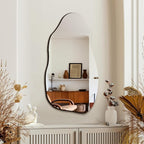 TRAHOME 32'' x 18'' Irregular Asymmetrical Wall Mirror - Image 7