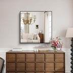 KOCUUY Black Bathroom Mirror, 36x36 Inch Square Mirror - Image 4