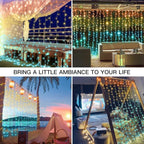 suddus Curtain Lights, 180 Led 6.5 * 5.9ft Sunset Curtain Fairy Lights USB - Image 4